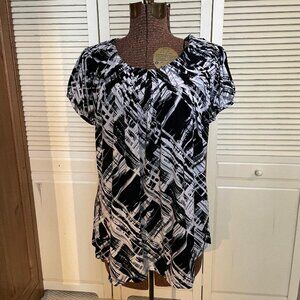 Style & Co. Top Women's XL Pleated Neckline